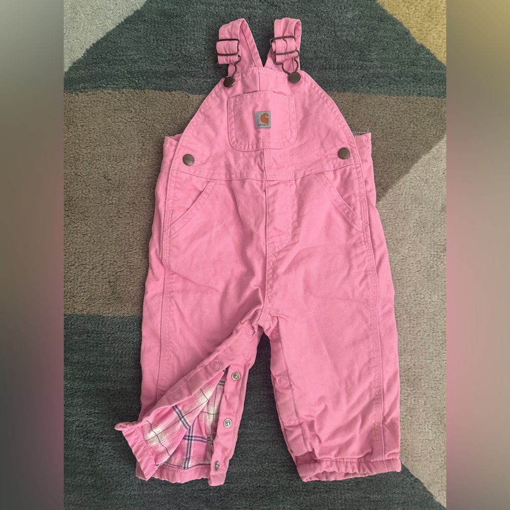 Carhartt Kids Overalls in Pink